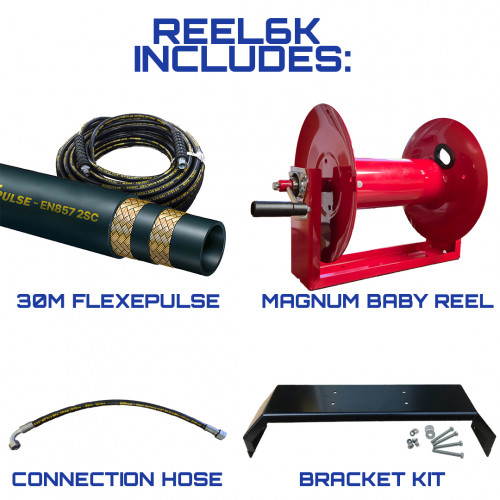 Magnum Baby Reel, 30MTR Hose, Connection Hose & Bracket Kit